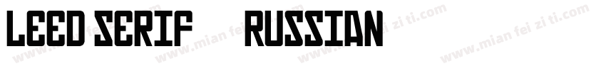 Leed Serif (Russian)字体转换